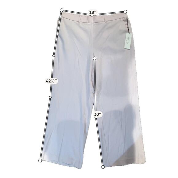 Haver & Blair Dress Pants Sz XL Pink Pull On Wide Leg Stretch Elastic Waist Prep - Picture 3 of 8